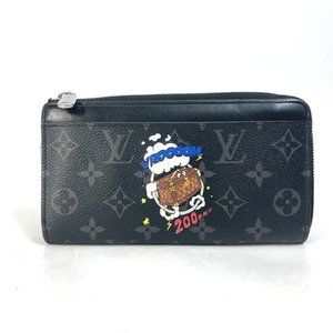 LOUIS VUITTON M80994 Monogram Eclipse Zippy Dragonne Trunk Print Long Wallet in